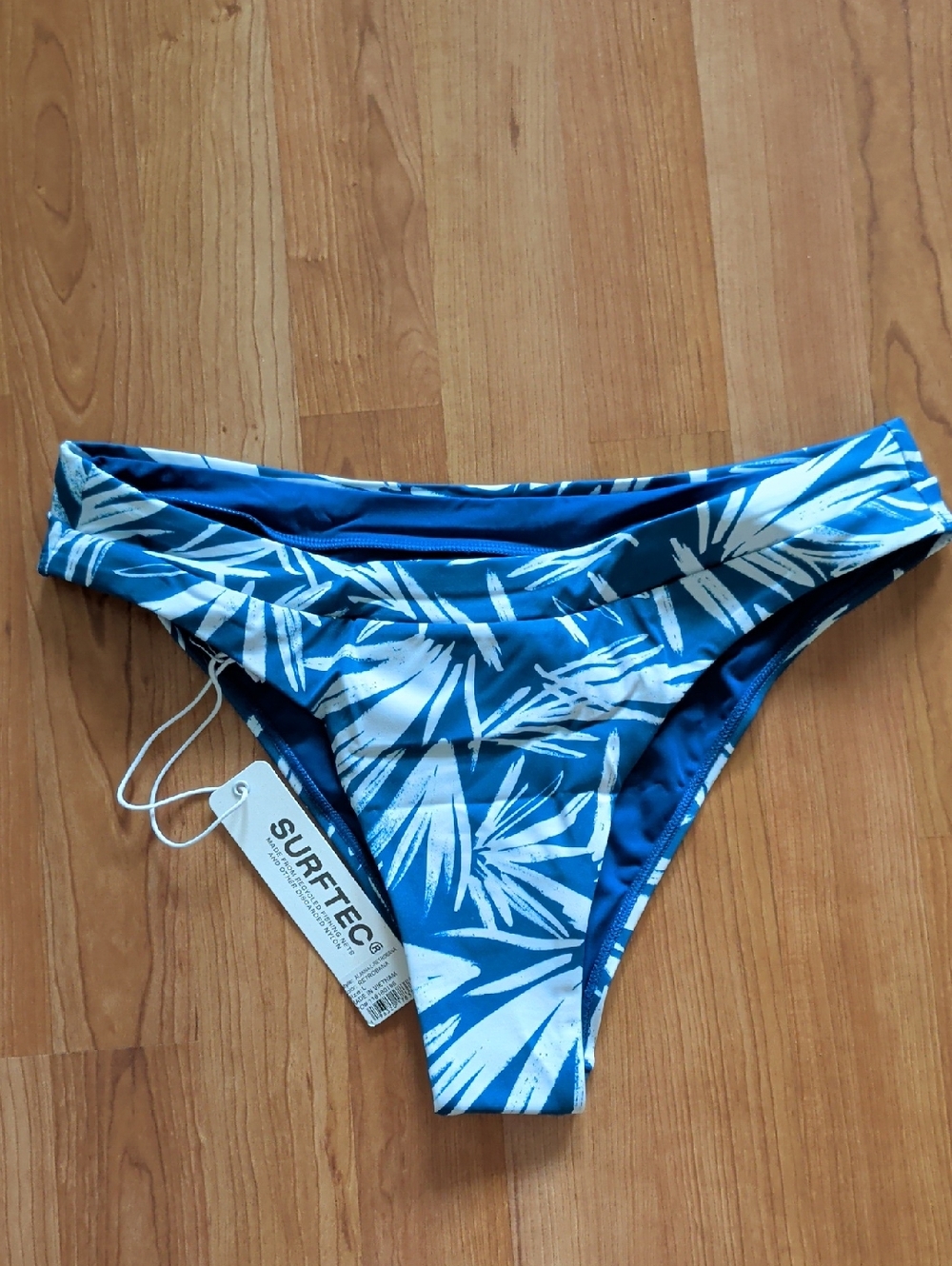 JOLYN Alanna Blue Tropical Print Bikini Bottom